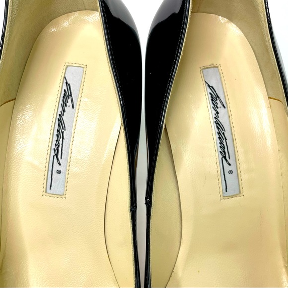 Brian Atwood Black Patent Leather Platform Pumps - Picture 2 of 10